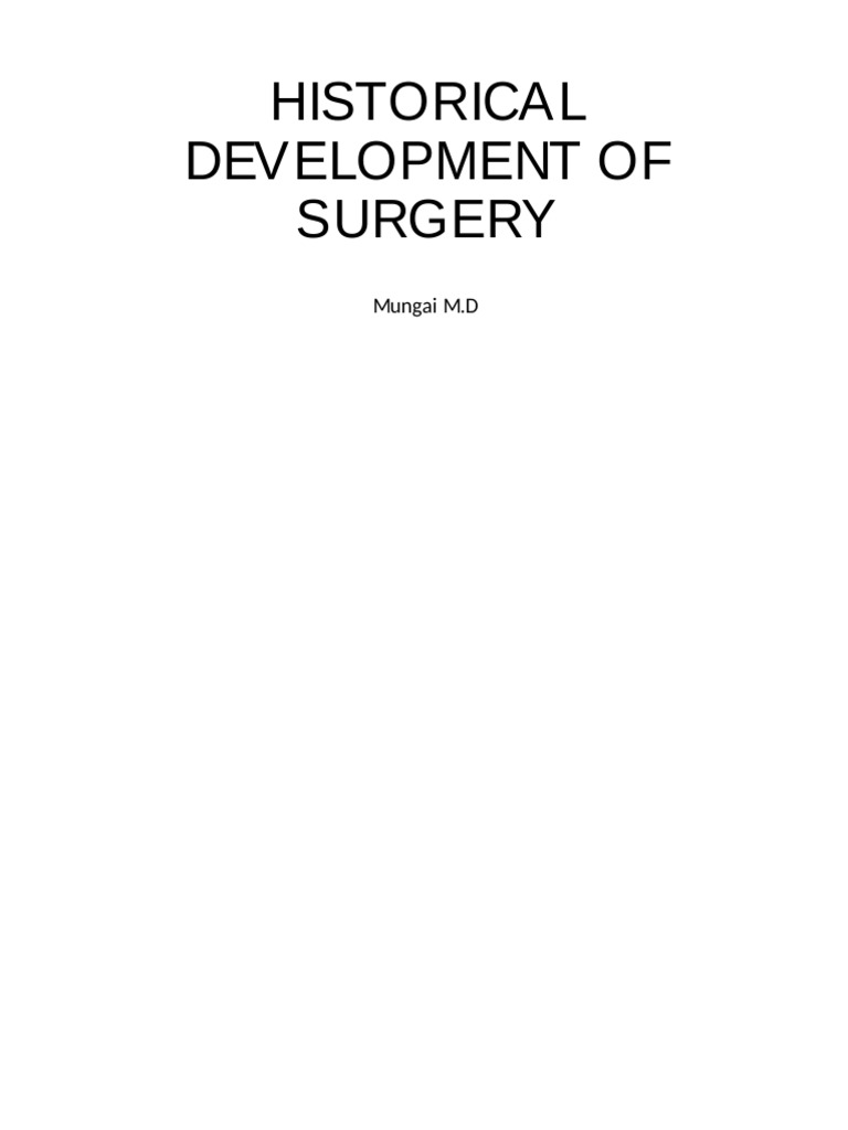 Evolution of Surgical Practices | PDF | Surgery | Medicine