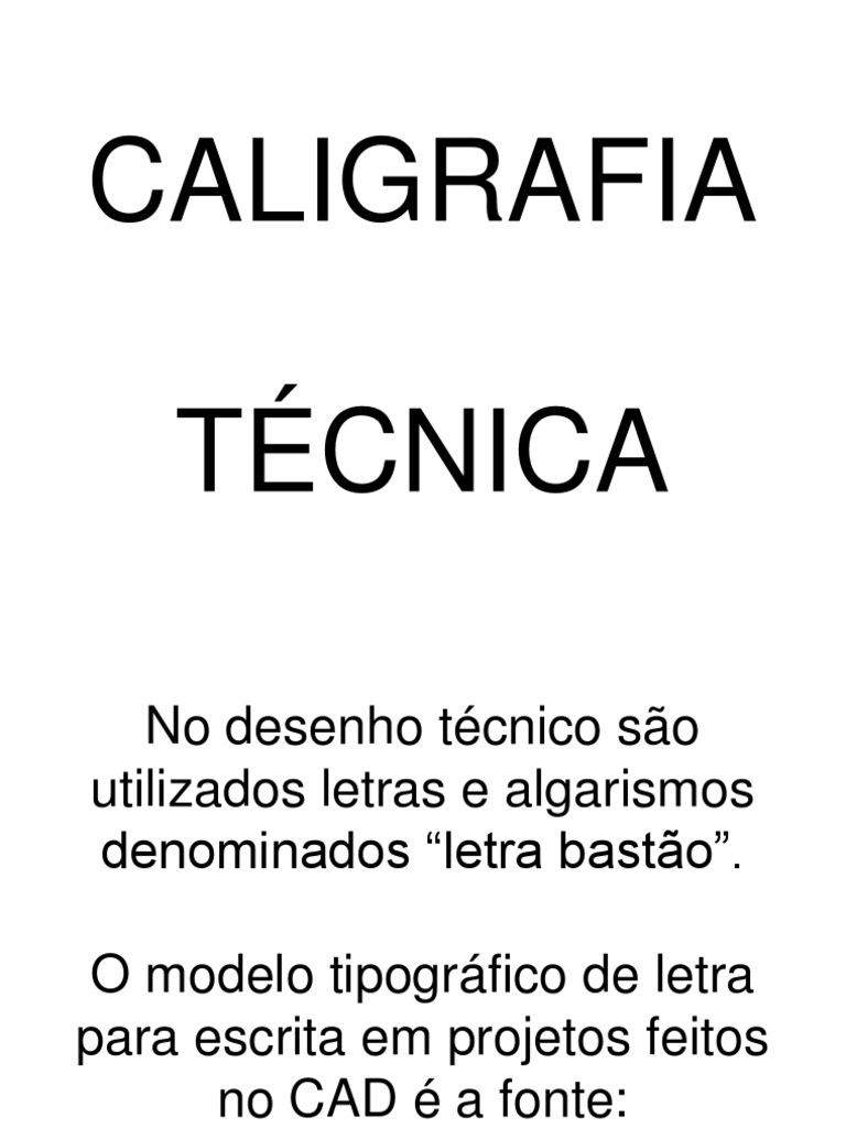 Caligrafia Técnica no Desenho Técnico | PDF | Computadores