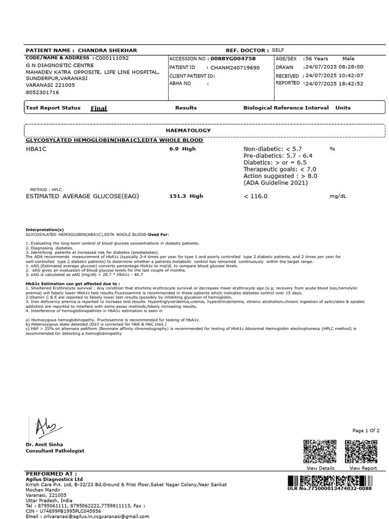 0088YG00475888_420967m | PDF | Hypoglycemia | Glycated Hemoglobin