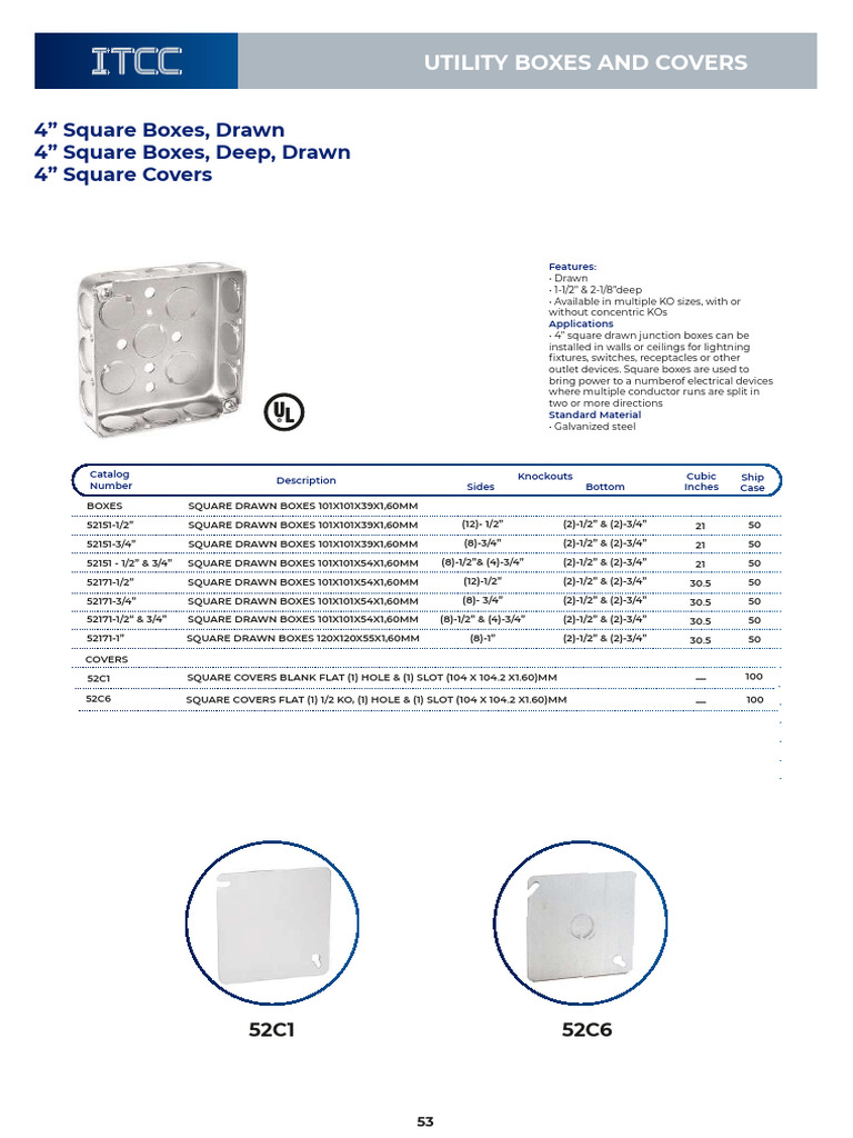 Utility Boxes and Covers Overview | PDF | Wire | Building Engineering