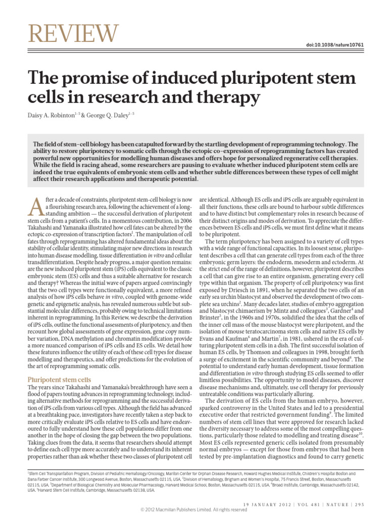 Nature 10761 | PDF | Cell Potency | Embryonic Stem Cell