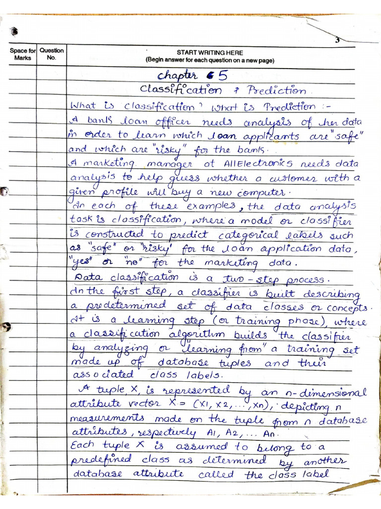DWM - Classification Notes | PDF