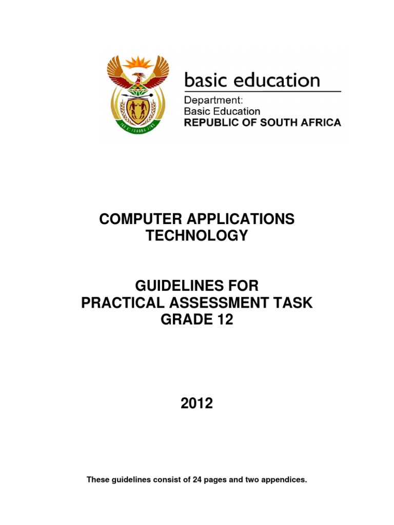 CAT PAT GR 12 2012 Eng Survey Methodology Educational Assessment