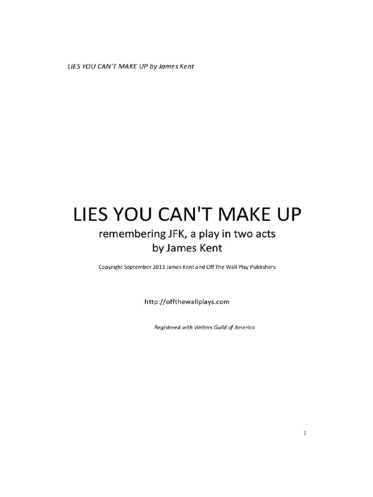 Lies You Can't Make Up A Play PDF Lyndon B. Johnson