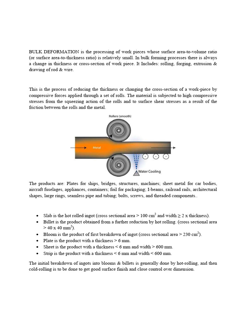 Unit 3 Part 1.1 Rolling | PDF | Rolling (Metalworking) | Mechanical ...