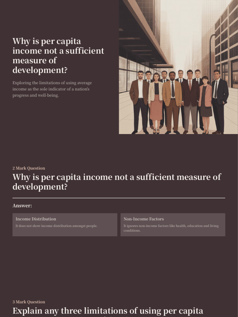 Why is Per Capita Income Not a Sufficient Measure of Development | PDF