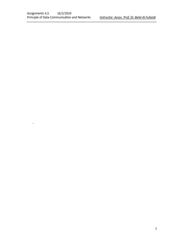 Assignment 4,5 | PDF | Computer Network | Ip Address