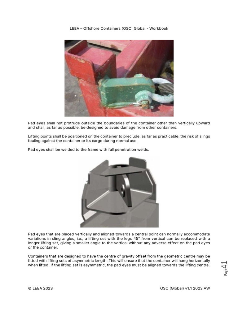 Offshore Container Pad Eye Design Guide | PDF | Nondestructive Testing ...