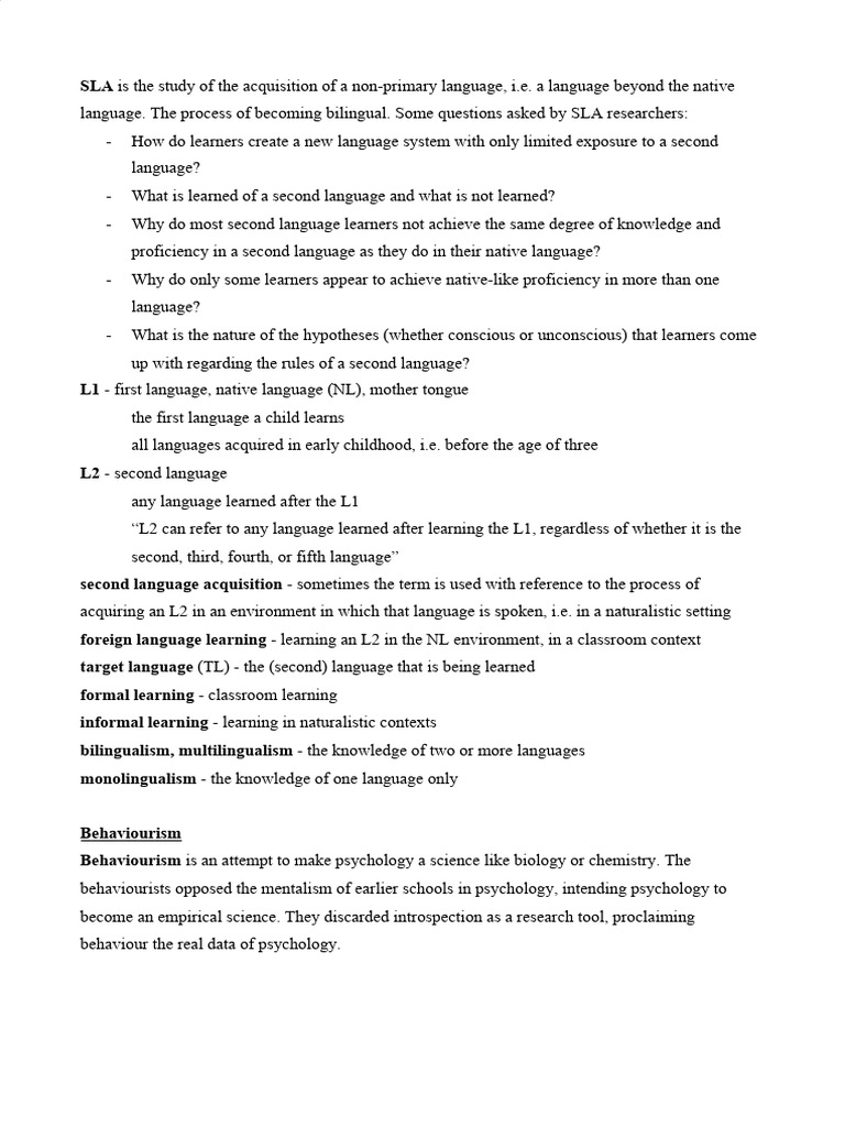 Understanding Second Language Acquisition | PDF | Second Language ...