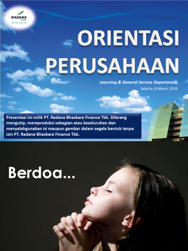 Pelatihan dan Nilai Inti Radana Finance | PDF