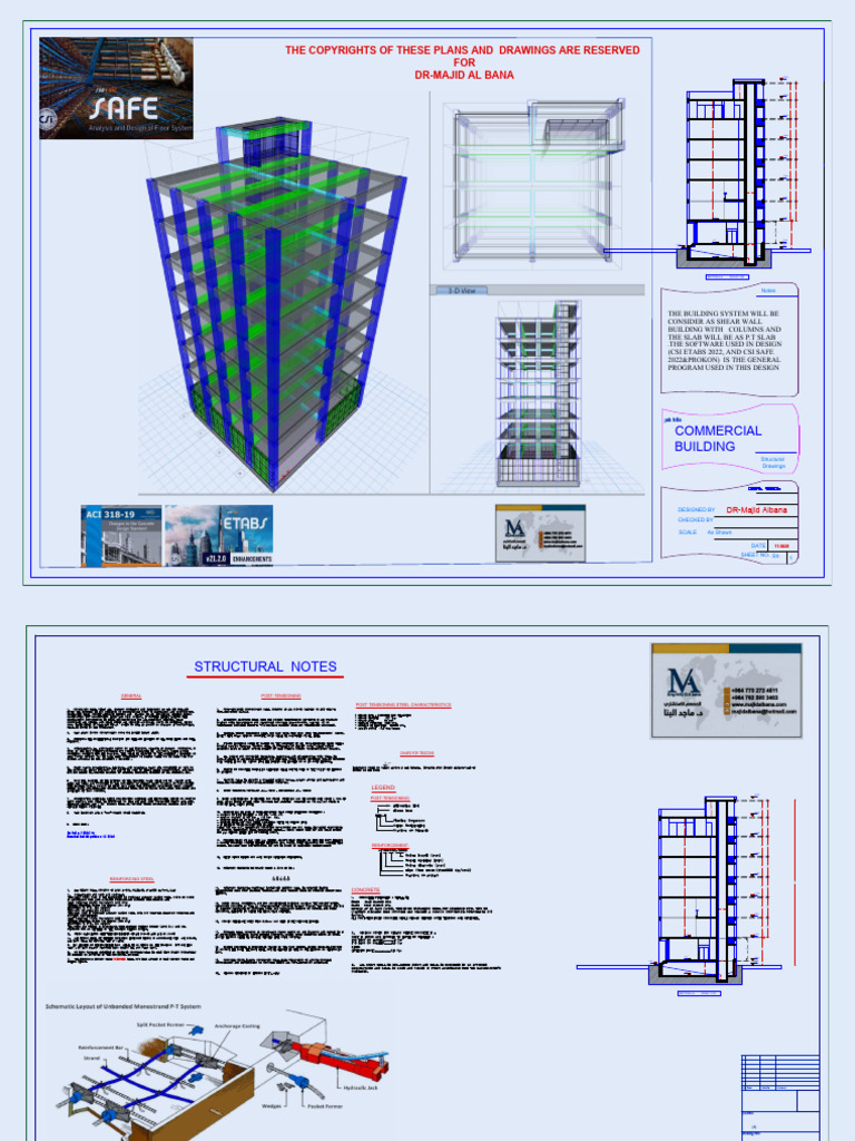 Structural Reinforcement Plans for Building | PDF | Prestressed ...