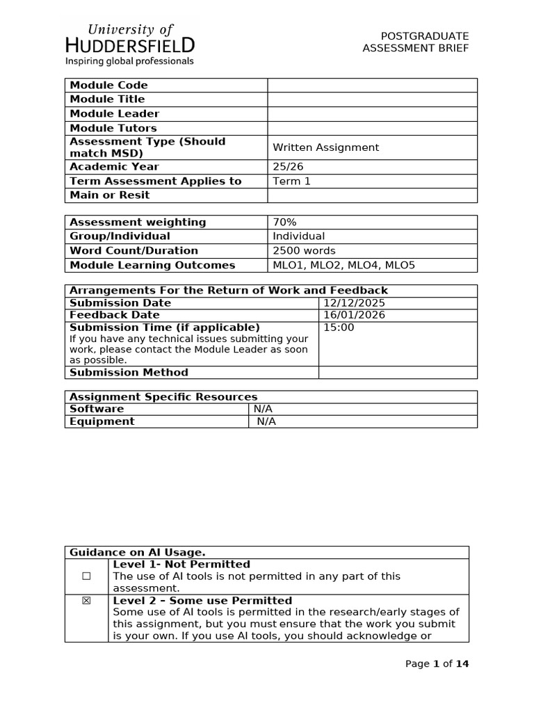 PG Assessment Brief BMO0272 - CW - Subject To Moderation | PDF ...
