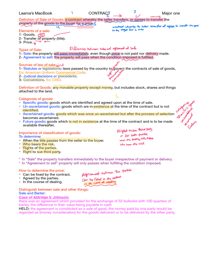 Contract Major 1 | PDF | Contractual Term | Breach Of Contract