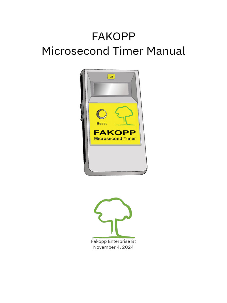 Microsecond Timer Manual for Tree Testing | PDF | Young's Modulus ...