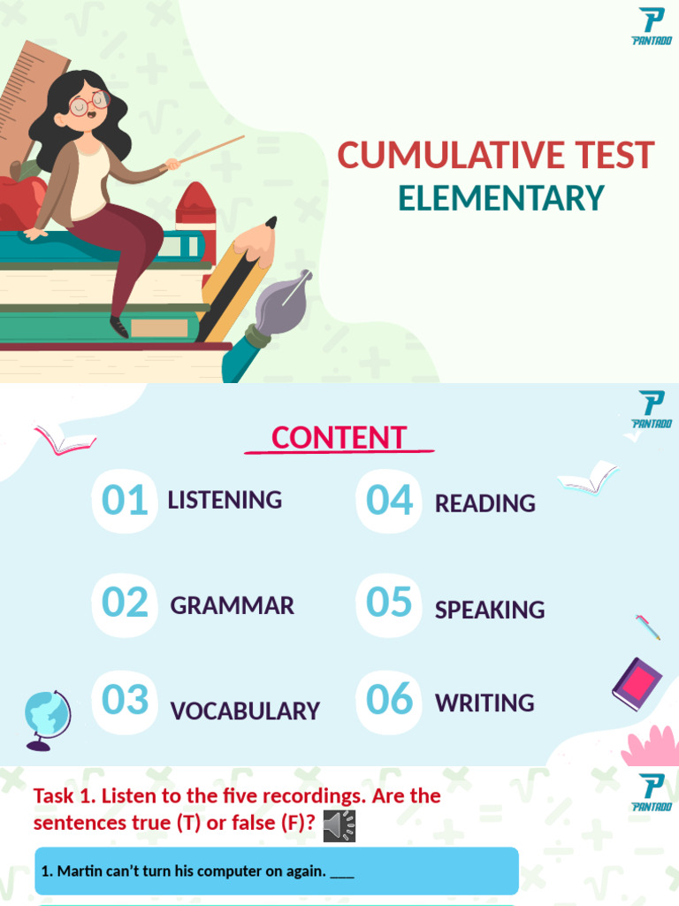 Elementary Cumulative Test Guide | PDF