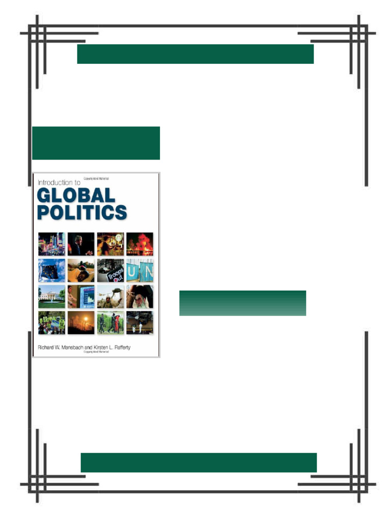 Introduction to Global Politics Richard Mansbach ebook digital ...