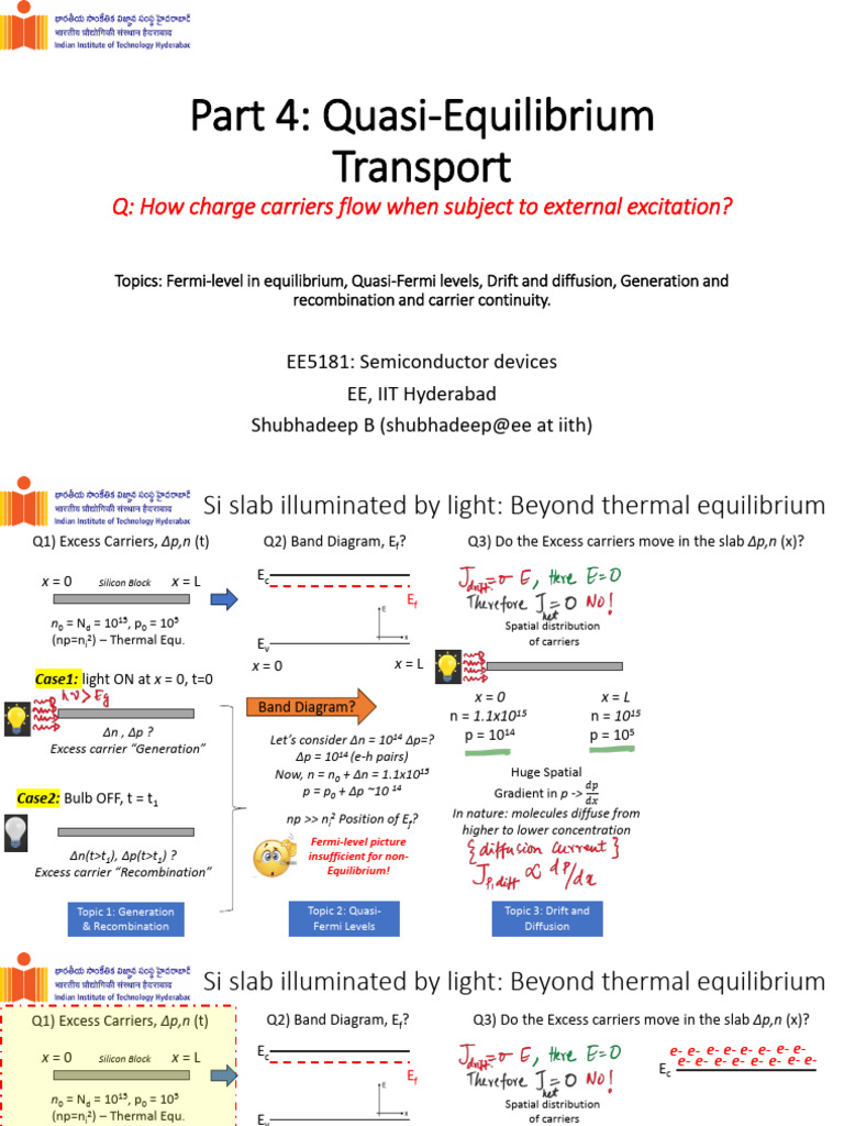 Part4 Quasi Equilibrium Transport_EE1204 | PDF | Applied And ...