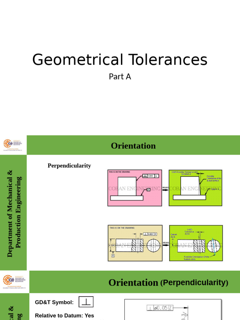 Geometrical Tolerances: GD&T Overview | PDF | Gear | Rotation