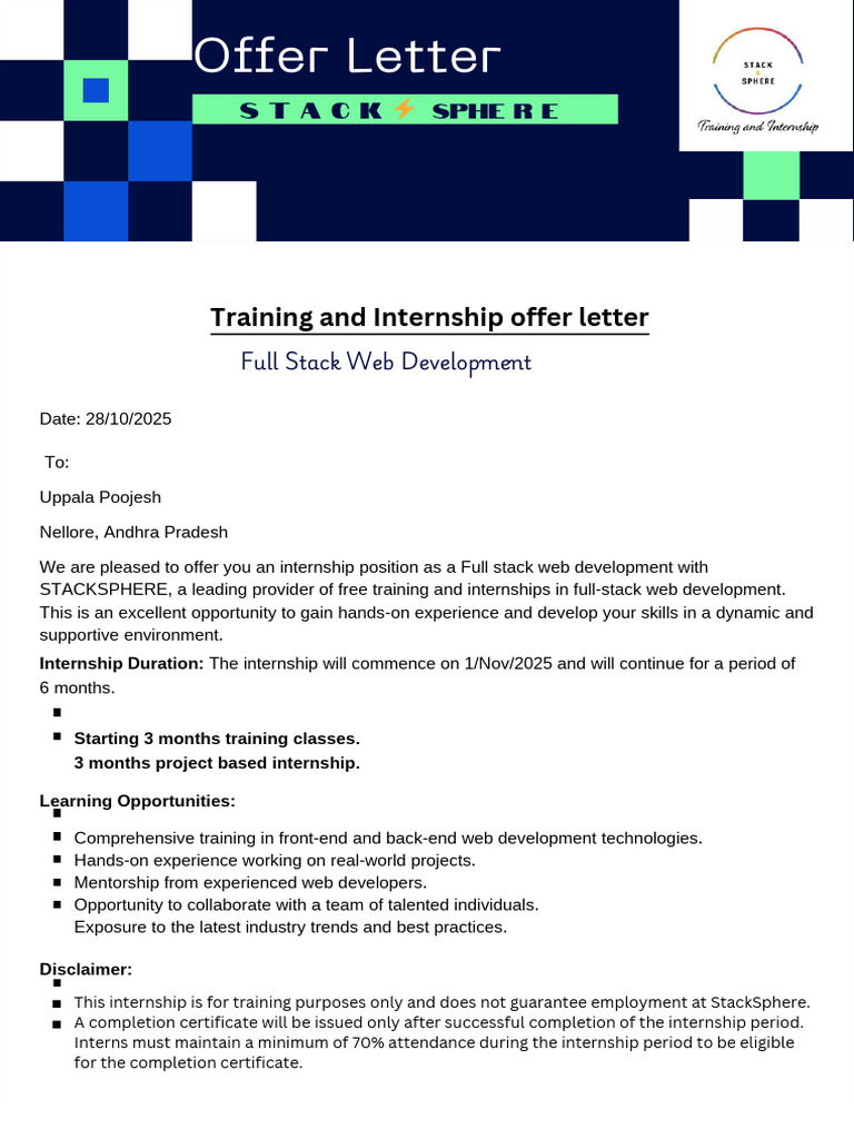 Offer Letter PDF | PDF