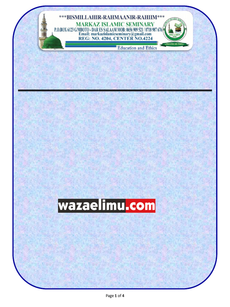 Form Three Geography Midterm Exam 2025 | PDF | Volcanism | Mountains