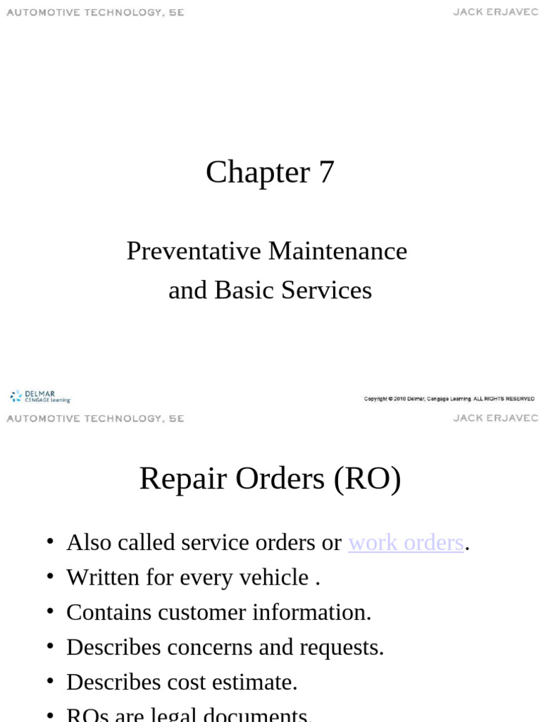 Preventative Vehicle Maintenance Guide | PDF | Automotive Technologies ...