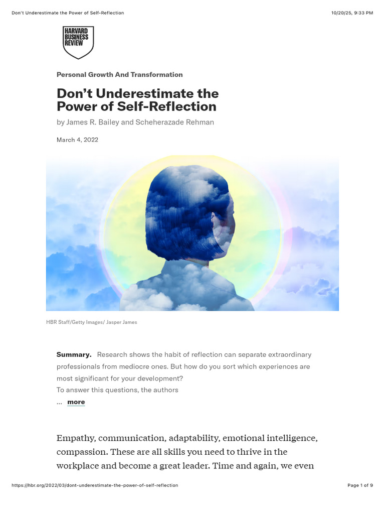 The Importance of SelfReflection for Growth PDF Mind Psychology(02)