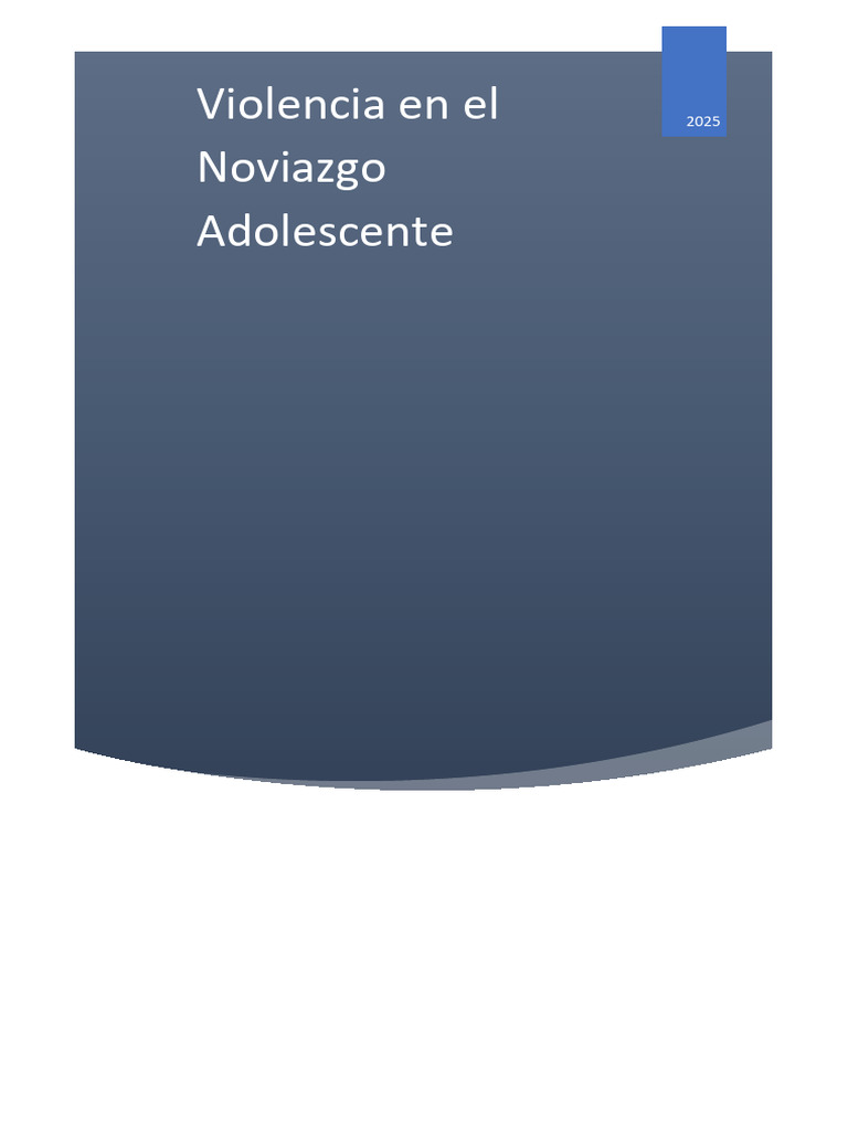 Violencia en el Noviazgo Adolescente | PDF | Violencia | Sicología