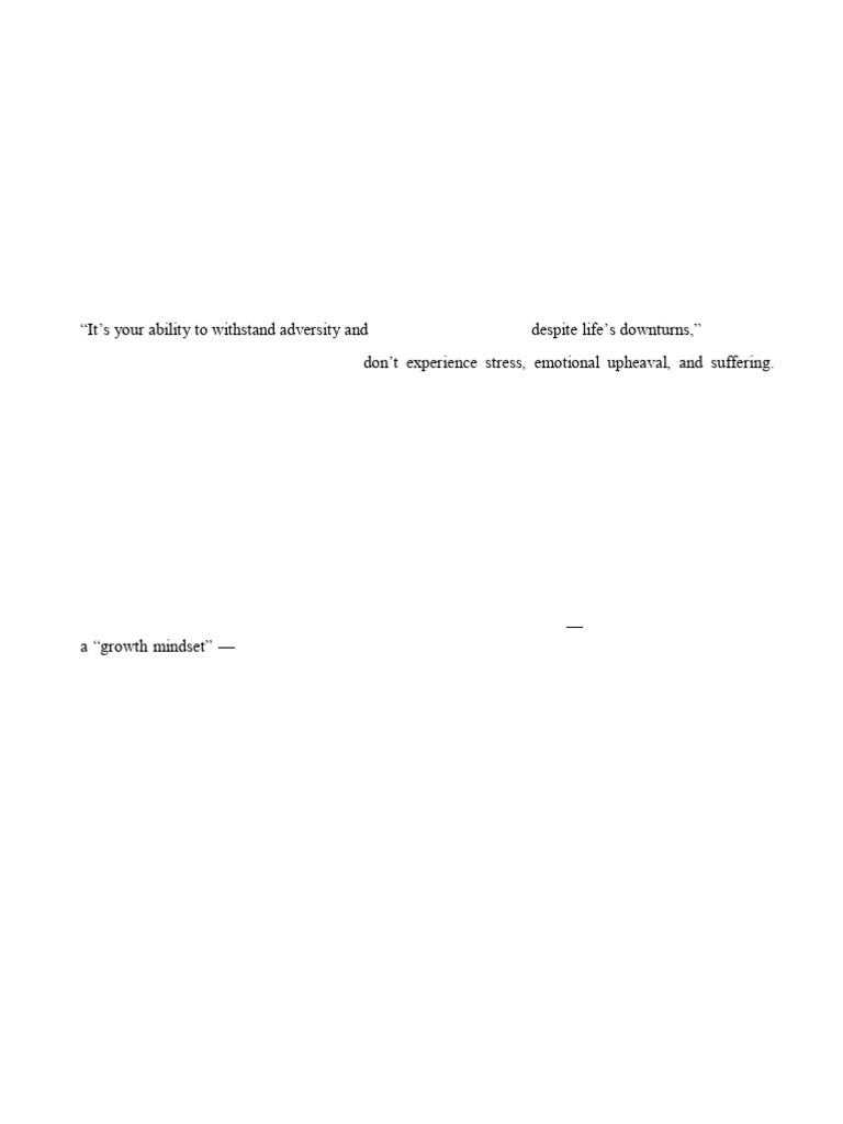 Understanding Resilience in Psychology | PDF | Psychological Resilience ...