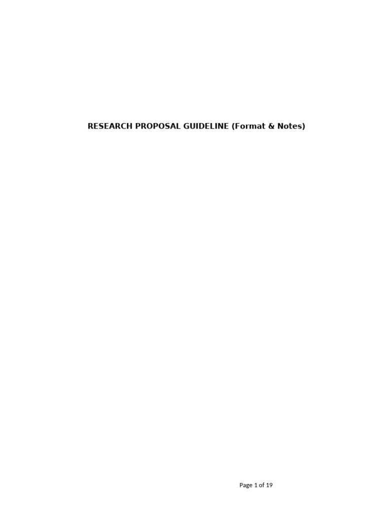 Research Proposal Format Guide | PDF | Hypothesis | Methodology