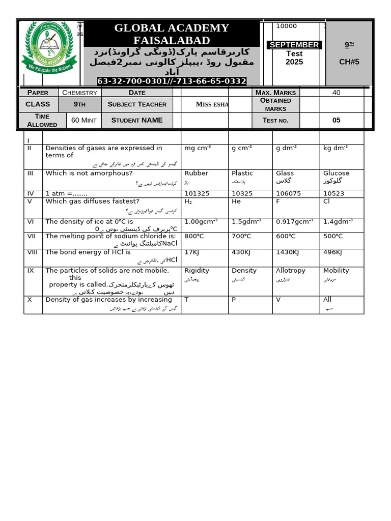 Chemistry 9TH | PDF