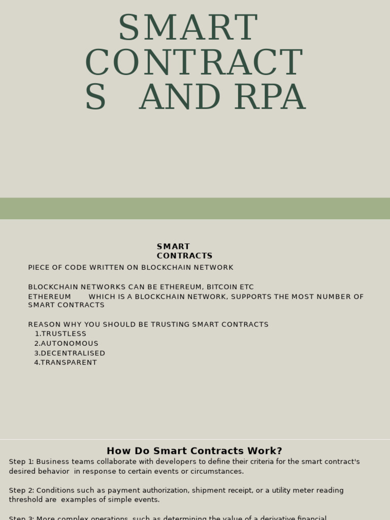 Smart Contract & RPA - Fintech | PDF | Computer Engineering | Computer ...