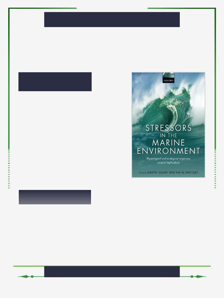 Stressors in The Marine Environment: Physiological and Ecological Responses  Societal Implications 1st Edition Solan Ebook Instant Full Text | PDF |  Ecology | Human Impact On The Environment