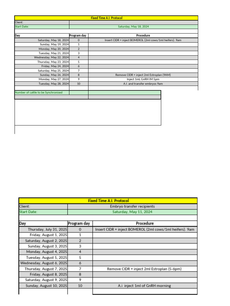 Cidr Protocol Bomerol_gnrh | PDF