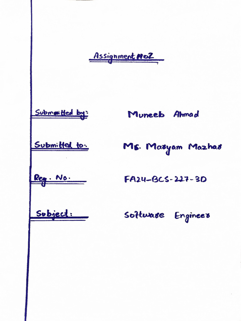SE Assignment 2 | PDF