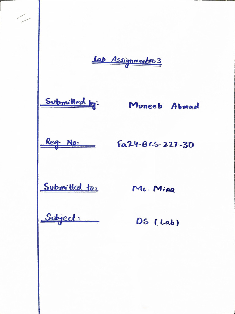 DS Lab Assignment 3 | PDF