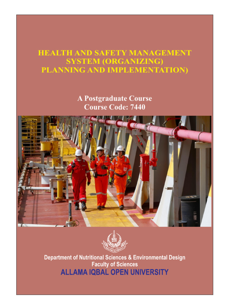 Health & Safety Management Course Guide | PDF | Occupational Safety And ...