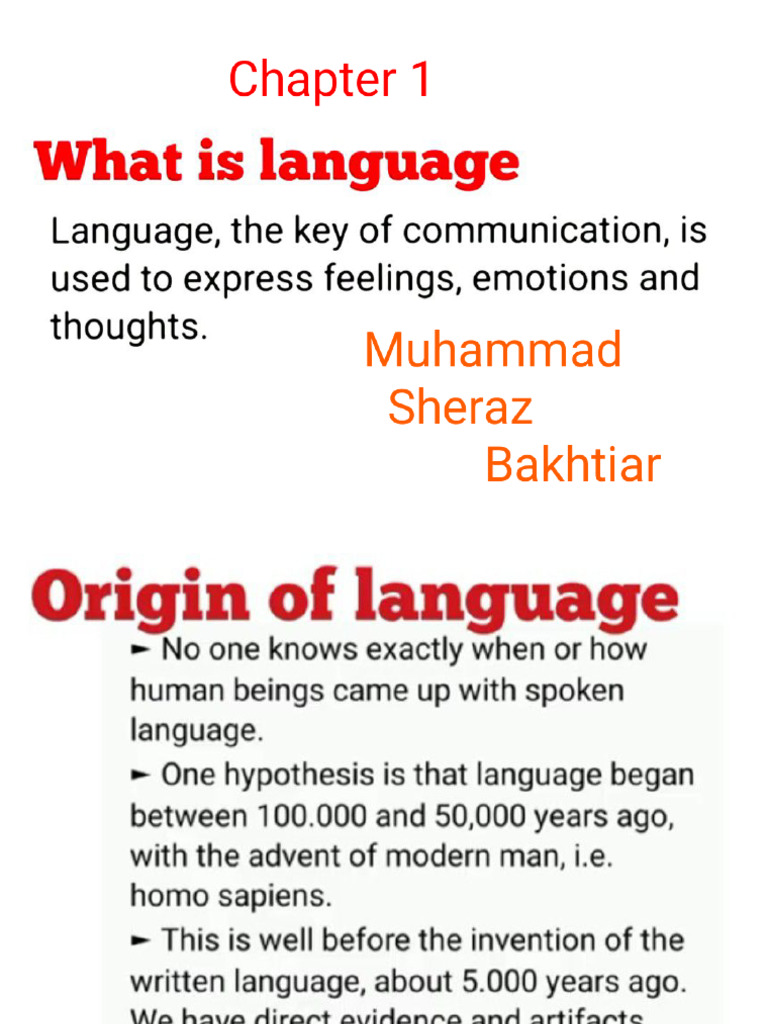 BS 1st Semester Linguistic Chapter 1 | PDF