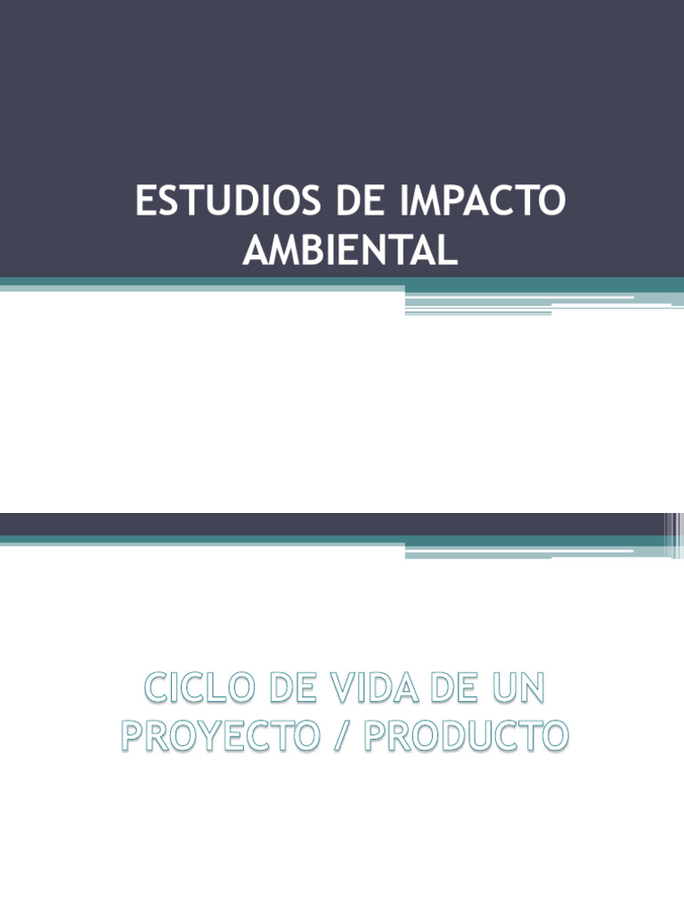 Impacto Ambiental en Proyectos y EIA | PDF | Evaluación de impacto ...