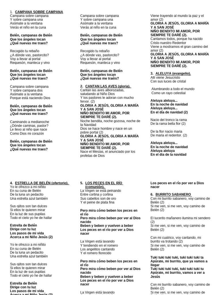 Villancicos Tradicionales de Navidad | PDF | María, madre de Jesús | Jesús