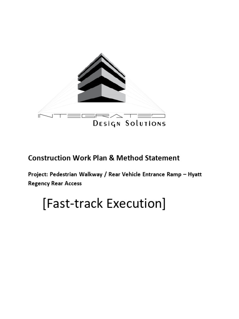 Pedestrian Ramp Construction Plan | PDF | Concrete | Building Materials