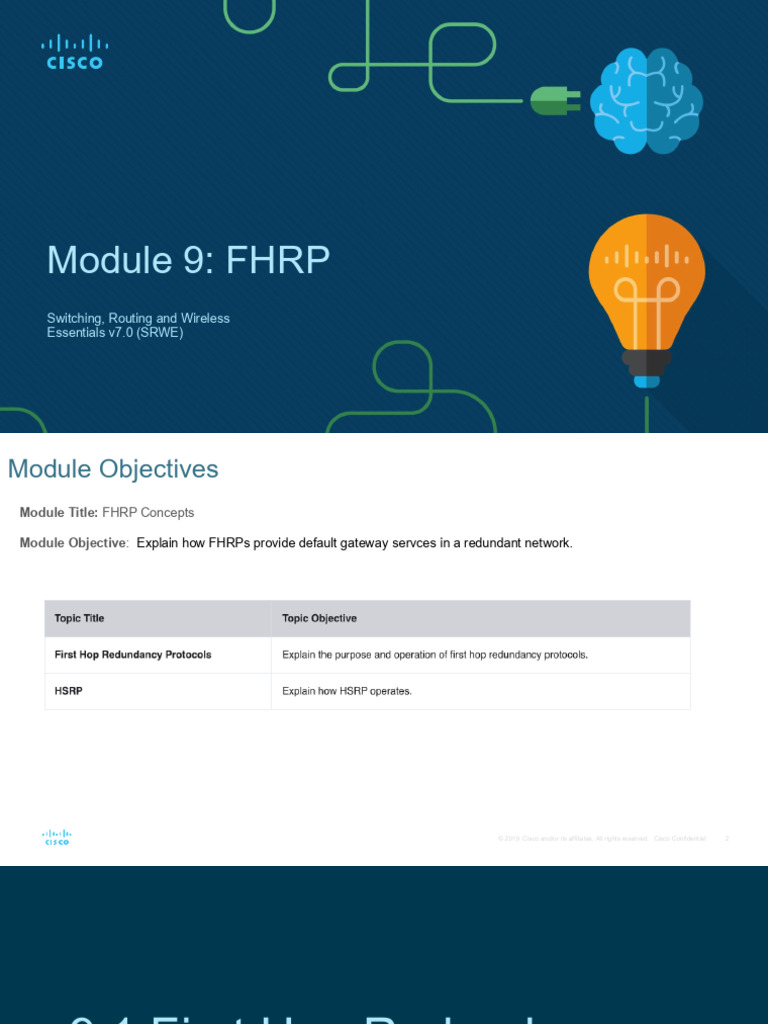 FHRP Concepts for Network Redundancy | PDF