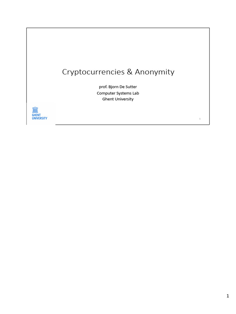 4 Cryptocurrencies Anonymity | PDF | Bitcoin | Anonymity