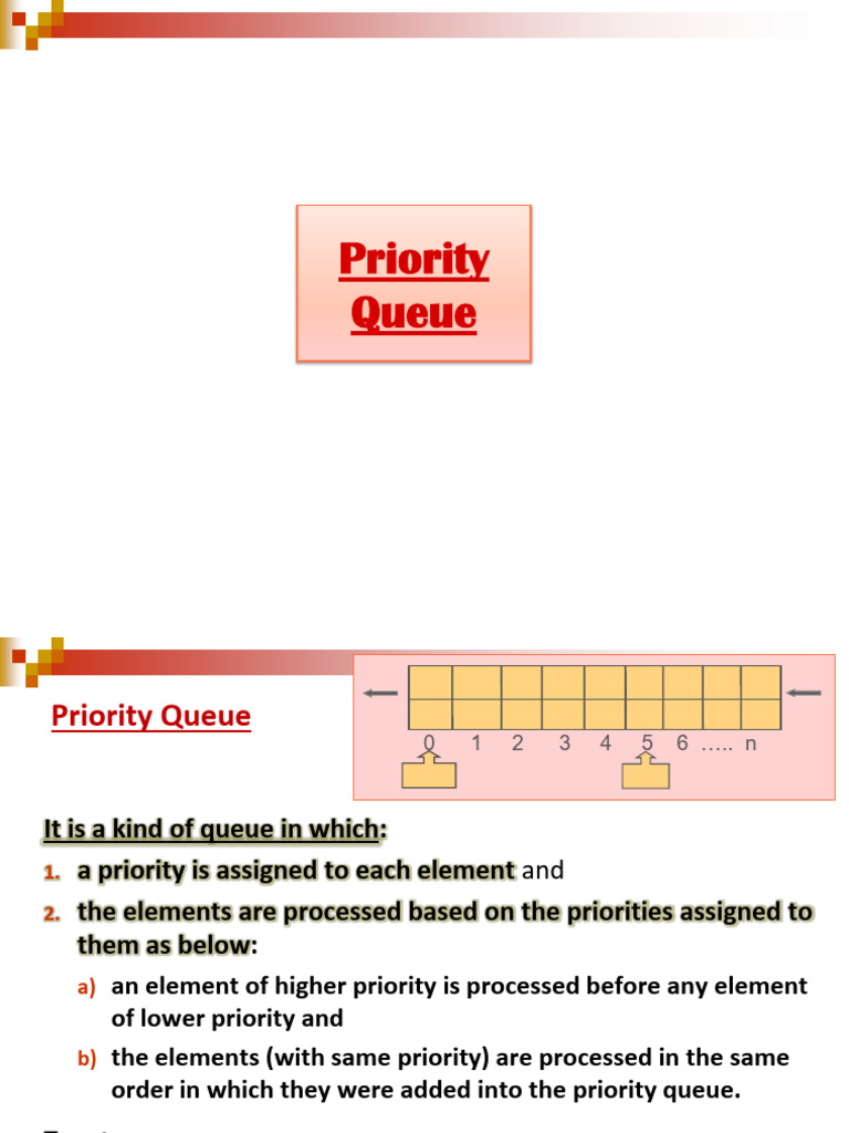 Understanding Priority and Deque Queues | PDF | Pointer (Computer ...