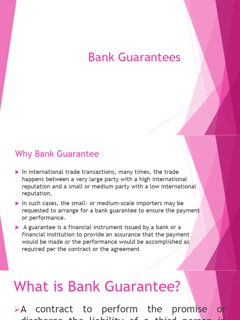 Understanding Bank Guarantees in Trade | PDF | Letter Of Credit | Guarantee