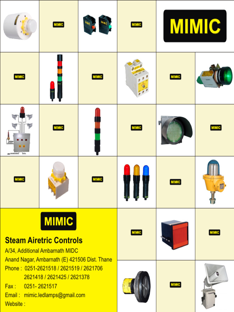 MIMIC LED Lamps and Indicators Overview | PDF | Alternating Current | Relay