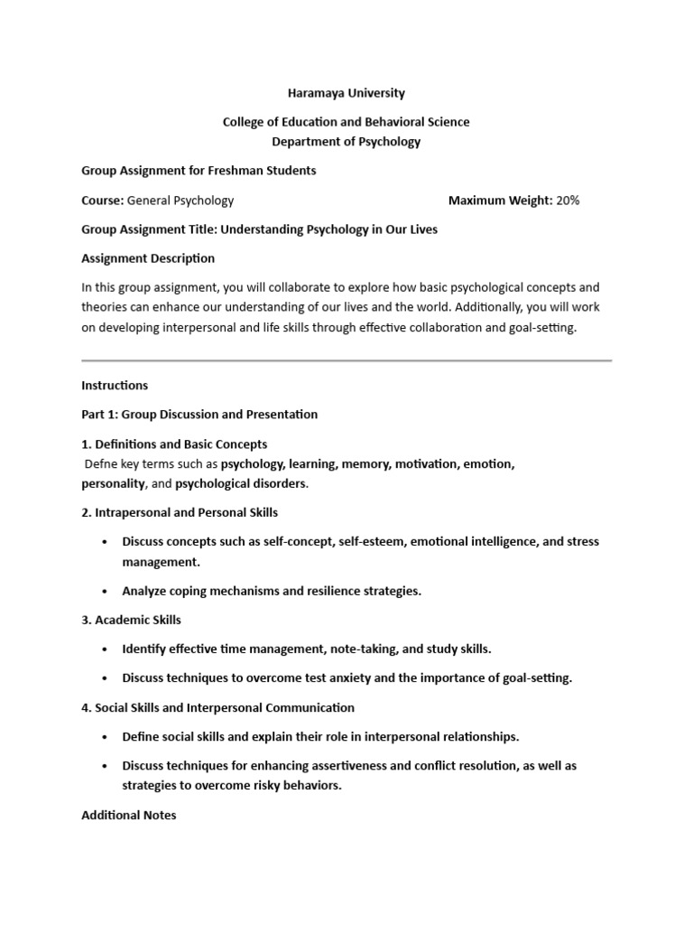 Fresh Man Assignment Final One | PDF