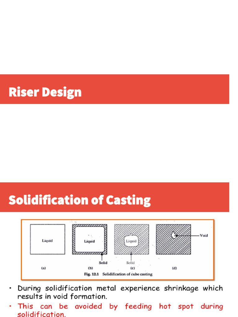 Riser Design and Solidification Analysis | PDF