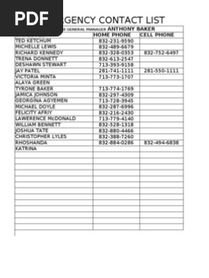 Contact List