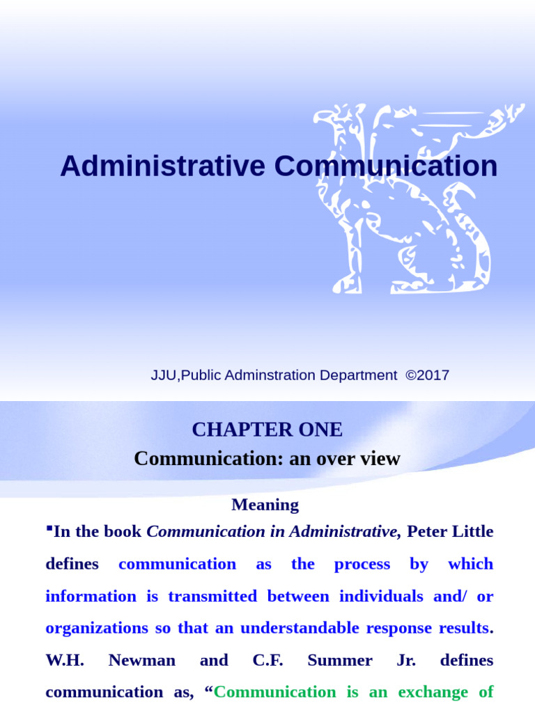Overview of Administrative Communication | PDF | Communication ...
