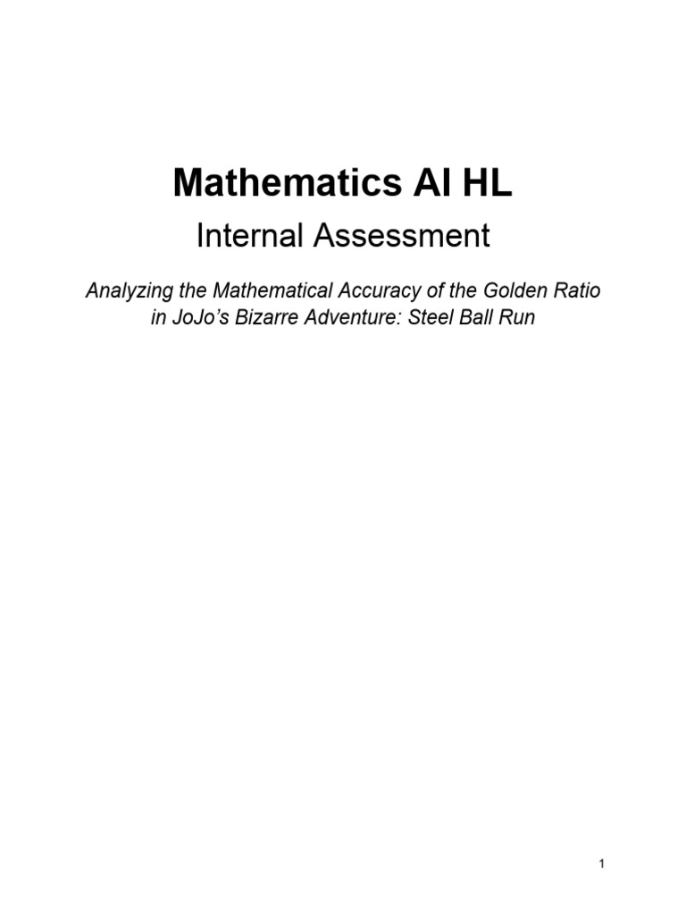 Golden Ratio in JoJo's Bizarre Adventure | PDF | Pi | Quadratic Equation